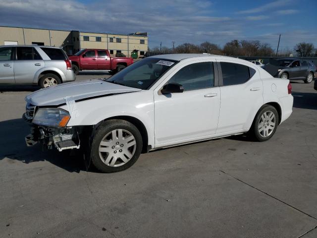 1C3CDZAB1EN190668 - 2014 DODGE AVENGER SE WHITE photo 1