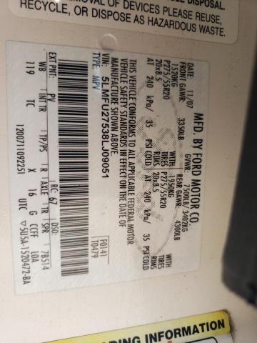 5LMFU27538LJ09051 - 2008 LINCOLN NAVIGATOR WHITE photo 13