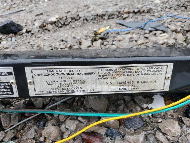 L0HSH5618HJ005008 - 2017 UTILITY TRAILER BLACK photo 10