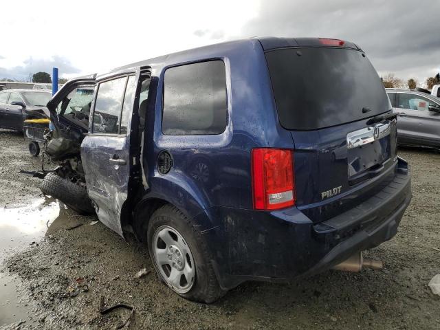 5FNYF4H22FB051959 - 2015 HONDA PILOT LX BLUE photo 2