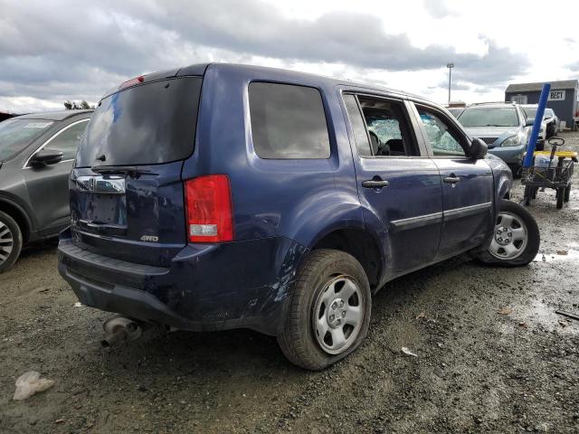 5FNYF4H22FB051959 - 2015 HONDA PILOT LX BLUE photo 3