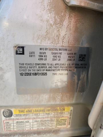 1G1ZD5E16BF313525 - 2011 CHEVROLET MALIBU 2LT 银色 照片 12