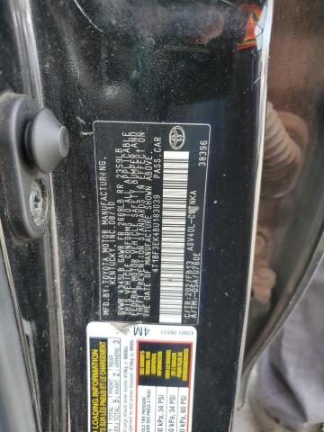 4T1BF3EK4BU183039 - 2011 TOYOTA CAMRY BASE შავი ფოტო 12