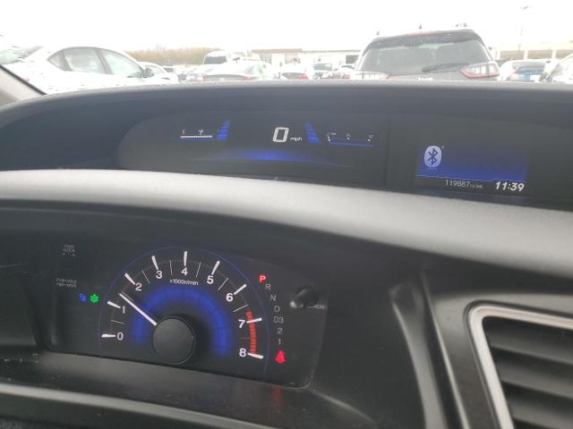 19XFB2F92DE256689 - 2013 HONDA CIVIC EXL ვერცხლისფერი ფოტო 9