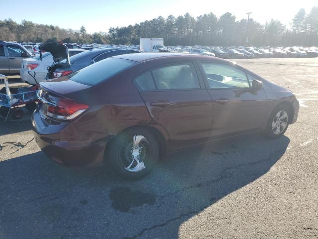 2HGFB2F54FH505936 - 2015 HONDA CIVIC LX MAROON photo 3