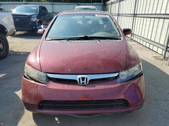 1HGFA16828L107556 - 2008 HONDA CIVIC EX MAROON photo 5