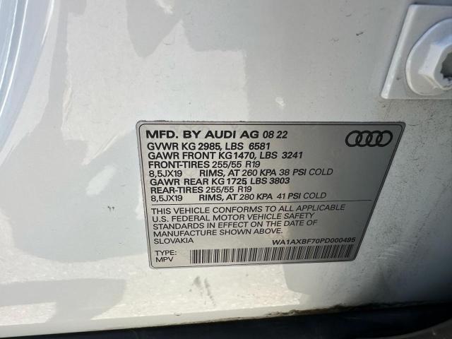WA1AXBF70PD000495 - 2023 AUDI Q7 PREMIUM WHITE photo 10