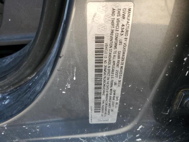 3VW5A7AJ6CM023462 - 2012 VOLKSWAGEN JETTA GLI Մոխրագույն լուսանկար 12