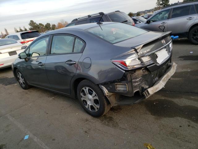 19XFB4F35DE200852 - 2013 HONDA CIVIC HYBRID L GRAY photo 2