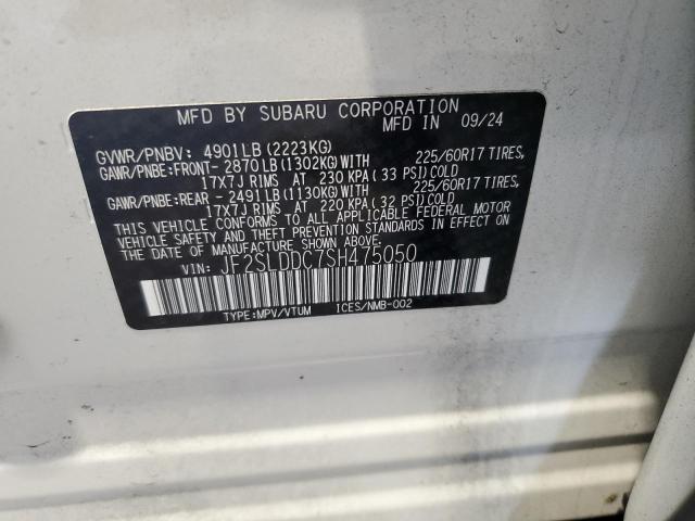 JF2SLDDC7SH475050 - 2025 SUBARU FORESTER PREMIUM WHITE photo 13