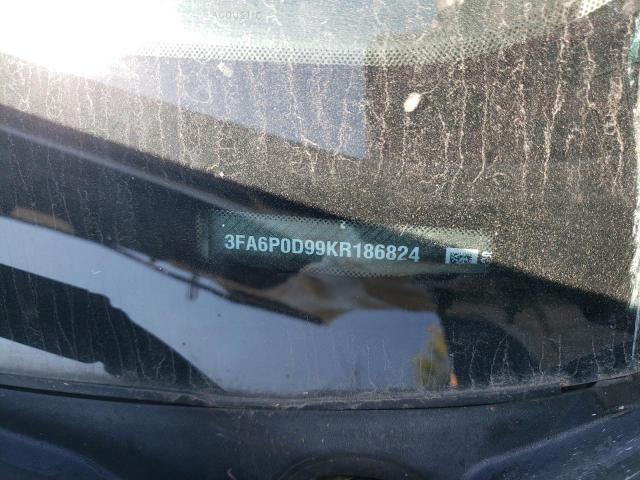 3FA6P0D99KR186824 - 2019 FORD FUSION TITANIUM SILVER photo 12