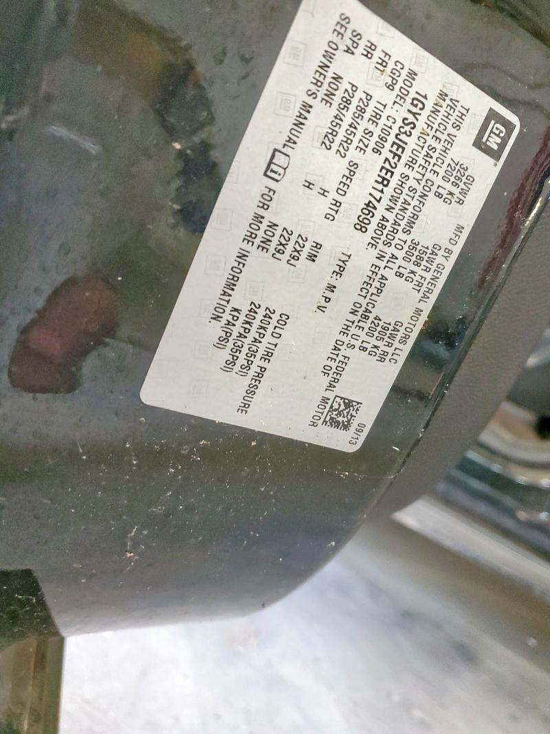 1GYS3JEF2ER174698 - 2014 CADILLAC ESCALADE ESV PREMIUM أسود صورة 13