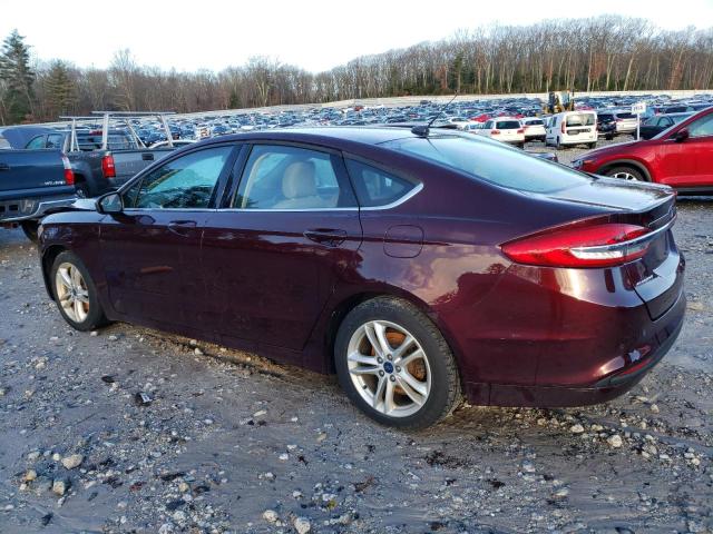 3FA6P0H76JR135059 - 2018 FORD FUSION SE BURGUNDY photo 2