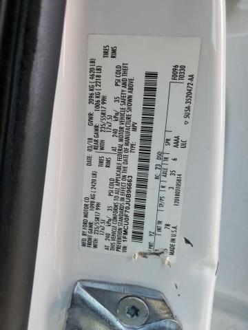 1FMCU0F70JUB96663 - 2018 FORD ESCAPE S WHITE photo 13