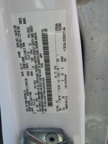 1FMCU0F79HUE09166 - 2017 FORD ESCAPE S 白色 照片 13