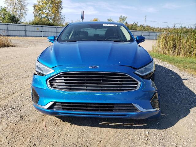 3FA6P0MU5KR165229 - 2019 FORD FUSION SEL BLUE photo 5