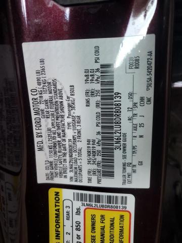 3LN6L2LU8DR808139 - 2013 LINCOLN MKZ HYBRID 栗色 照片 12