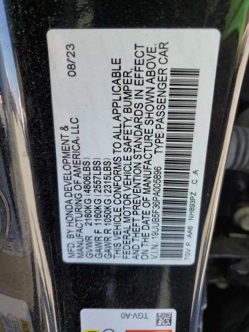 19UUB5F36PA005896 - 2023 ACURA TLX 黑色 照片 12