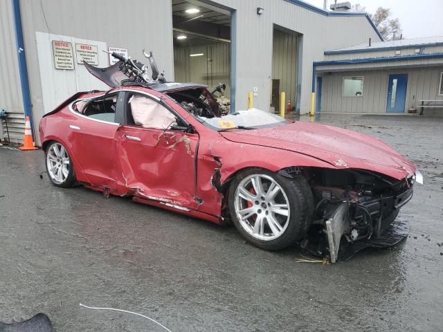 5YJSA1E40MF425796 - 2021 TESLA MODEL S RED photo 1