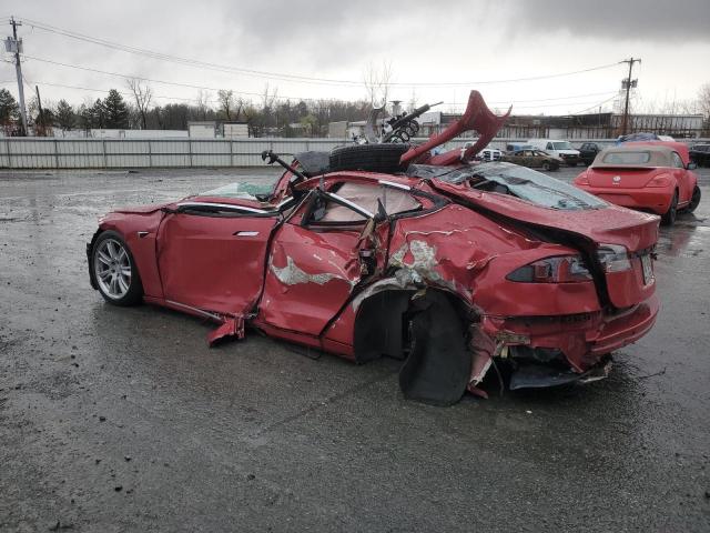 5YJSA1E40MF425796 - 2021 TESLA MODEL S RED photo 3