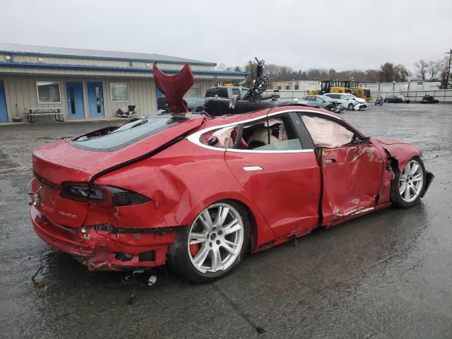 5YJSA1E40MF425796 - 2021 TESLA MODEL S RED photo 4