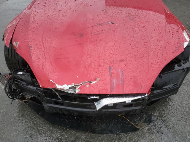 5YJSA1E40MF425796 - 2021 TESLA MODEL S RED photo 7