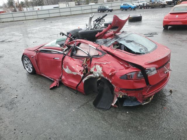 5YJSA1E40MF425796 - 2021 TESLA MODEL S RED photo 9