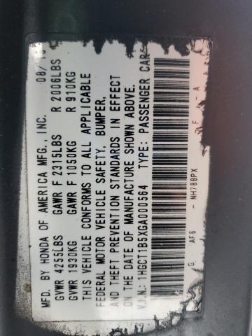 1HGCT1B5XGA000564 - 2016 HONDA ACCORD EX BLACK photo 12