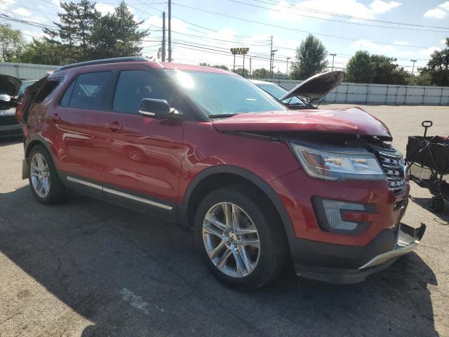 1FM5K8D86HGC19266 - 2017 FORD EXPLORER XLT RED photo 4
