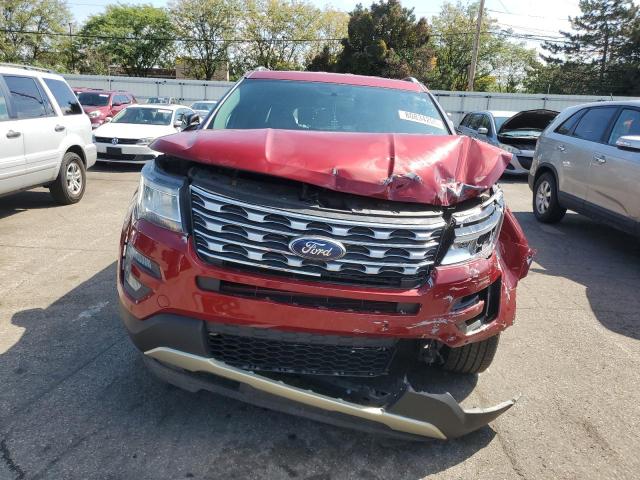 1FM5K8D86HGC19266 - 2017 FORD EXPLORER XLT RED photo 5