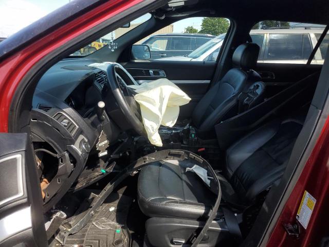 1FM5K8D86HGC19266 - 2017 FORD EXPLORER XLT RED photo 7