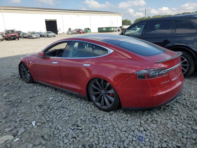 5YJSA1H12EFP56415 - 2014 TESLA MODEL S Կարմիր լուսանկար 2