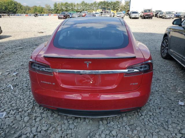 5YJSA1H12EFP56415 - 2014 TESLA MODEL S Կարմիր լուսանկար 6