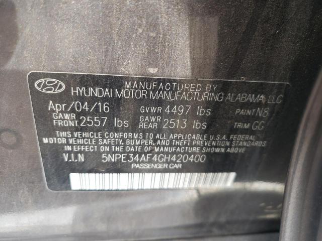 5NPE34AF4GH420400 - 2016 HYUNDAI SONATA SPORT 灰色 照片 13