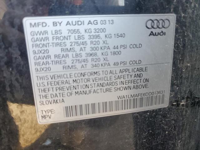 WA1LMAFE6DD013631 - 2013 AUDI Q7 PREMIUM PLUS Czarny zdjęcie 13