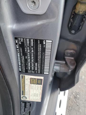 4JGDA5HB1DA104624 - 2013 MERCEDES-BENZ ML 350 4MATIC GRAY photo 13