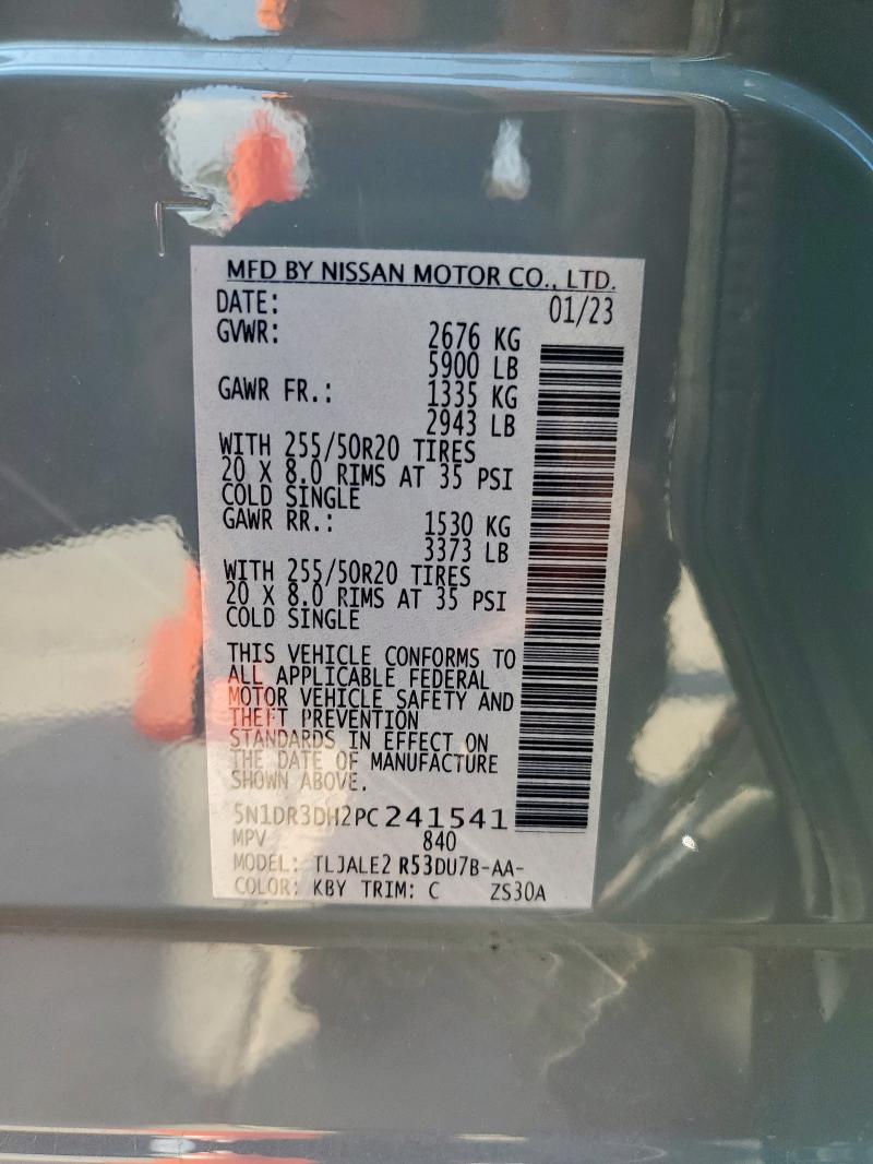 5N1DR3DH2PC241541 - 2023 NISSAN PATHFINDER PLATINUM Boz foto 13