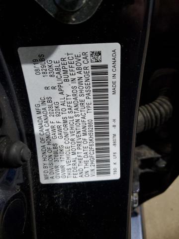 2HGFC2F63KH592860 - 2019 HONDA CIVIC LX Mavi foto 13