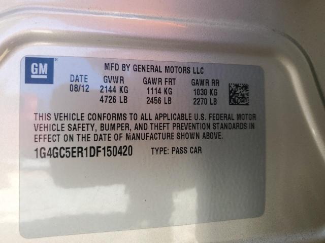 1G4GC5ER1DF150420 - 2013 BUICK LACROSSE Braun Foto 12