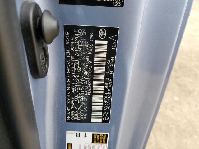 JTKDE3B72A0309879 - 2010 TOYOTA SCION TC ლურჯი ფოტო 12