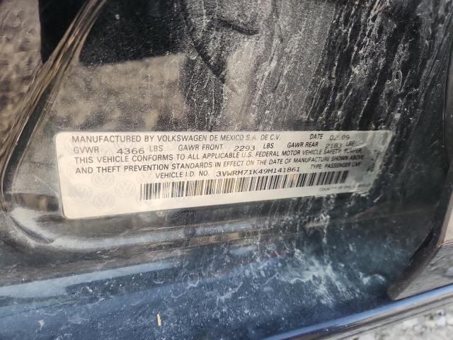 3VWRM71K49M141861 - 2009 VOLKSWAGEN JETTA SE BLACK photo 12