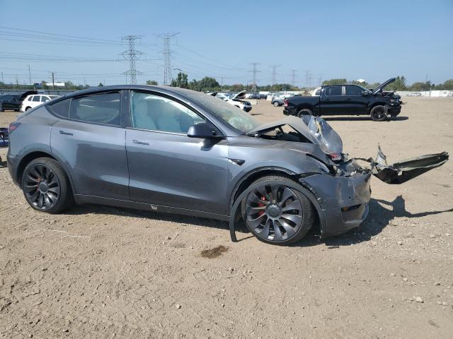 7SAYGDEF2NF312559 - 2022 TESLA MODEL Y 灰色 照片 4