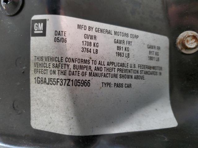 1G8AJ55F37Z105966 - 2007 SATURN ION LEVEL 2 GOLD photo 13