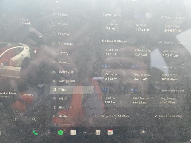 5YJ3E1EB0SF932878 - 2025 TESLA MODEL 3 WHITE photo 9