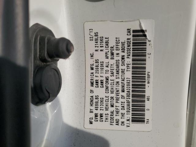 19UUA8F58DA009837 - 2013 ACURA TL TECH WHITE photo 12