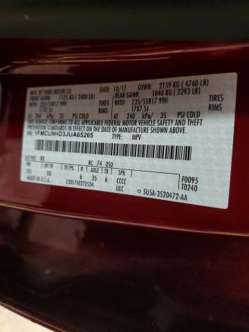 1FMCU9HD3JUA65265 - 2018 FORD ESCAPE SEL Rouge photo 14