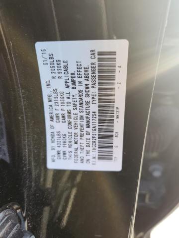 1HGCR2F51GA117254 - 2016 HONDA ACCORD SPORT BLACK photo 12