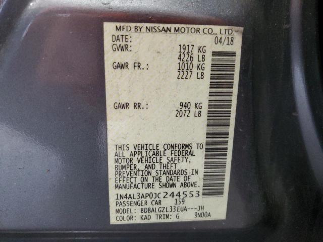 1N4AL3AP0JC244553 - 2018 NISSAN ALTIMA 2.5 灰色 照片 13