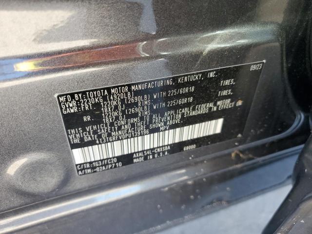 4T3T6RFV0PU139196 - 2023 TOYOTA RAV4 SE GRAY photo 13