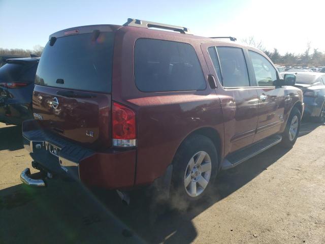 5N1AA08B85N726959 - 2005 NISSAN ARMADA SE BURGUNDY photo 3